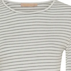 VIAMAJA Bluse Nancy strib - Grå/hvid New