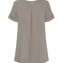 VIAMAJA Bluse oversize hør – Fango / beige Clearance