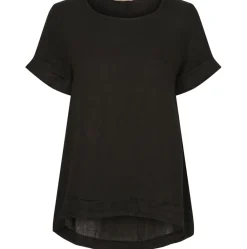 VIAMAJA Bluse oversize hørmix – Black Online