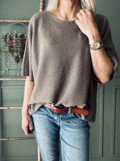 VIAMAJA Bluse Sia Taupe – Oversize Online