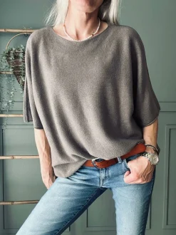 VIAMAJA Bluse Sia Taupe – Oversize Online