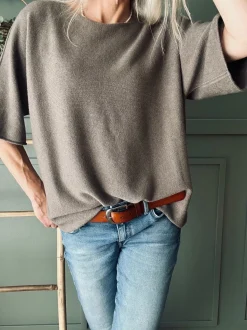 VIAMAJA Bluse Sia Taupe – Oversize Online