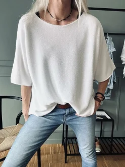 VIAMAJA Bluse Sia white – Oversize Outlet