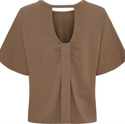VIAMAJA Bluse Tinka Dark Camelo Online