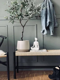 VIAMAJA Bænk bøg Sort / natur - 120 cm Outlet