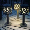VIAMAJA Bordlampe med solceller - Mørk beige Discount