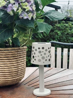 VIAMAJA Bordlampe med solceller - Lys beige