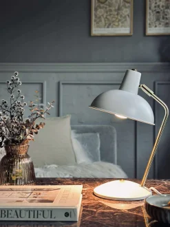VIAMAJA Bordlampe Retro - Hvid / guld