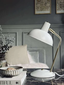 VIAMAJA Bordlampe Retro - Hvid / guld
