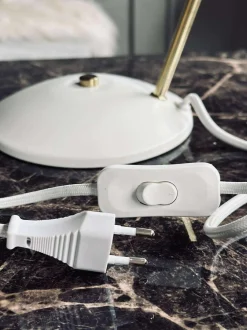 VIAMAJA Bordlampe Retro - Hvid / guld