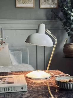 VIAMAJA Bordlampe Retro - Hvid / guld