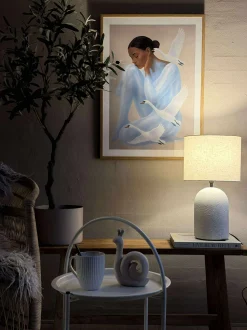 VIAMAJA Bordlampe STONEWARE - Lys natur Hot