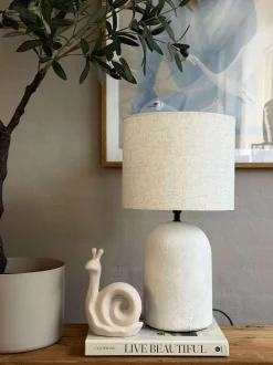 VIAMAJA Bordlampe STONEWARE - Lys natur Hot