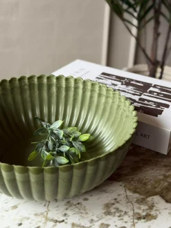 VIAMAJA Bowl i beton look - Grøn