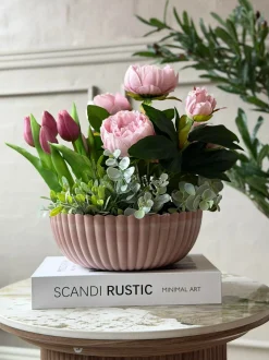 VIAMAJA Bowl i beton look - Rosa