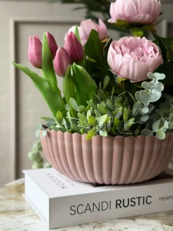 VIAMAJA Bowl i beton look - Rosa