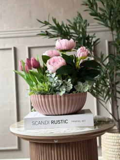 VIAMAJA Bowl i beton look - Rosa