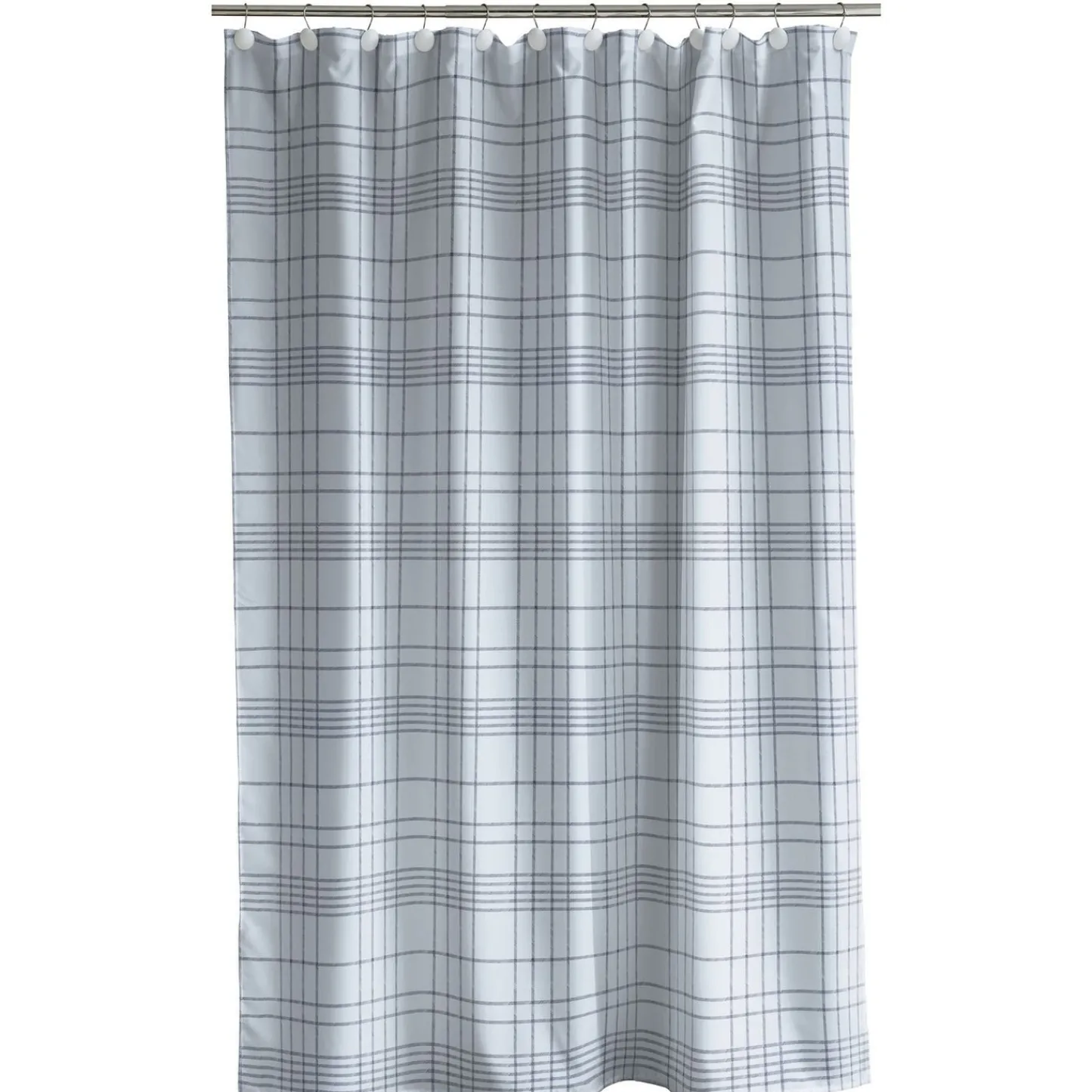 VIAMAJA Bruseforhæng - Tartan linen blue - 180 cm x 200 cm Clearance