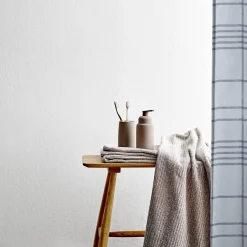 VIAMAJA Bruseforhæng - Tartan linen blue - 180 cm x 200 cm Clearance