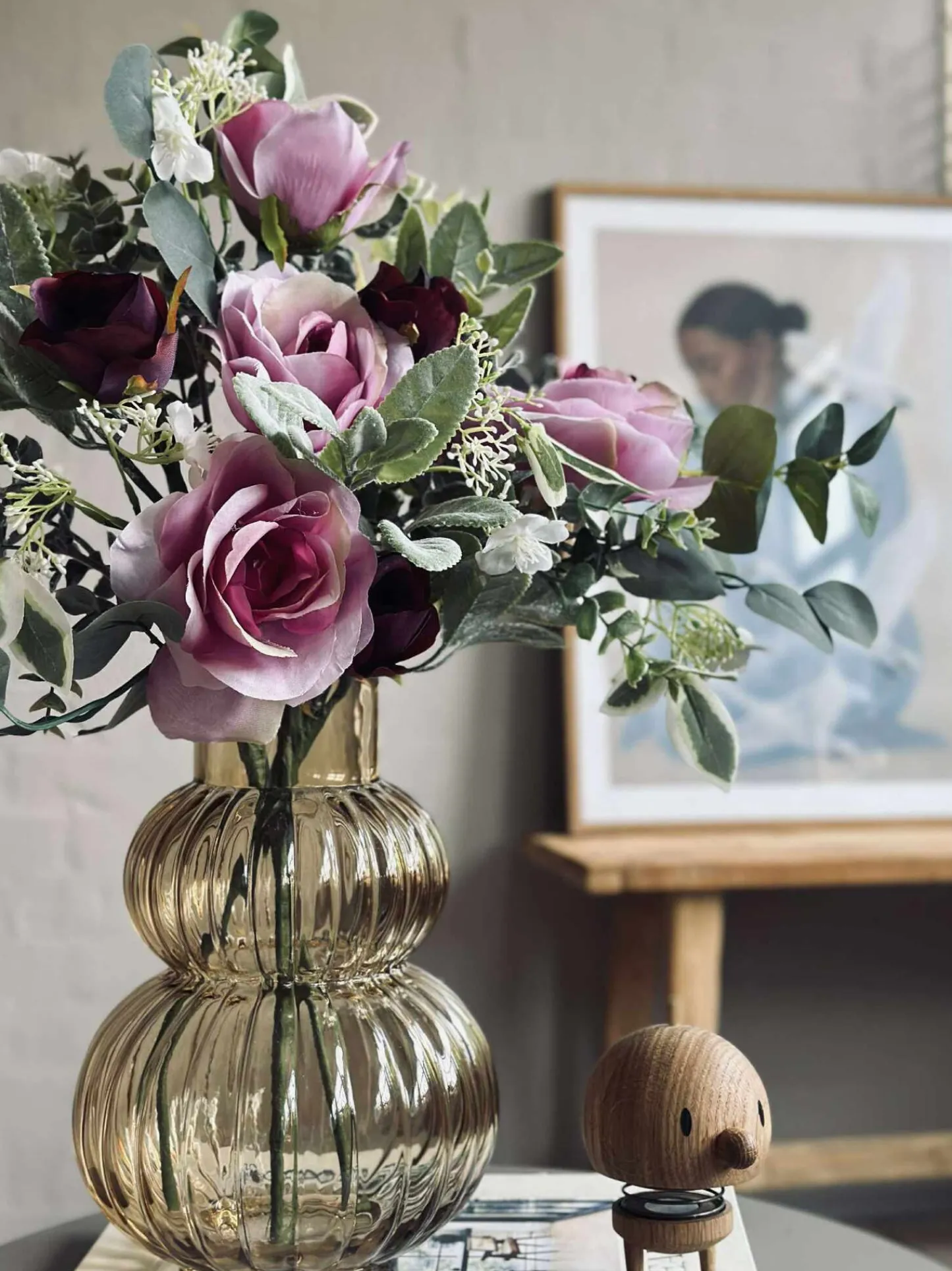 VIAMAJA Buket med roser - Pink Sale
