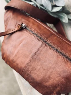 VIAMAJA Bumbag - VINTAGE Dark cognac Discount