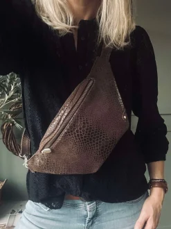 VIAMAJA Bumbag Aura Brown Croco