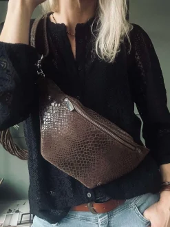 VIAMAJA Bumbag Aura Brown Croco