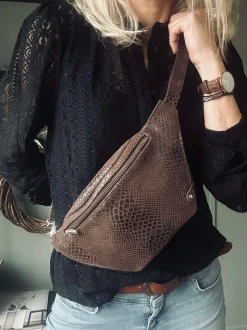 VIAMAJA Bumbag Aura Brown Croco