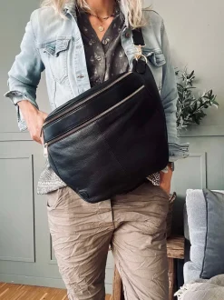 VIAMAJA Bumbag BIG Astrid - Black / Gold Discount