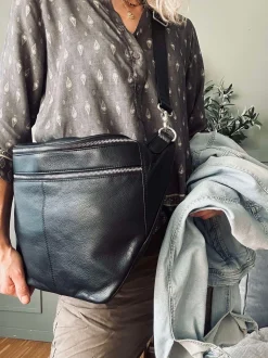 VIAMAJA Bumbag BIG Astrid - Black / Silver Hot