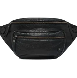 VIAMAJA Bumbag Biker black wash leather Online