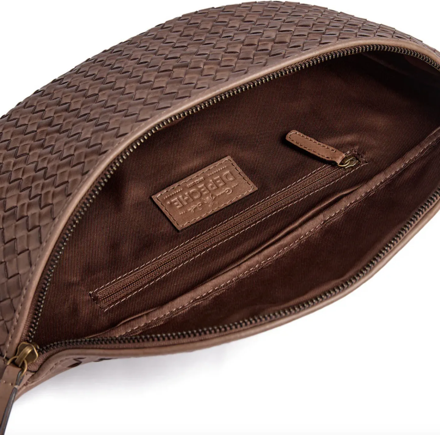 VIAMAJA Bumbag flettet kalveskind - Taupe Outlet