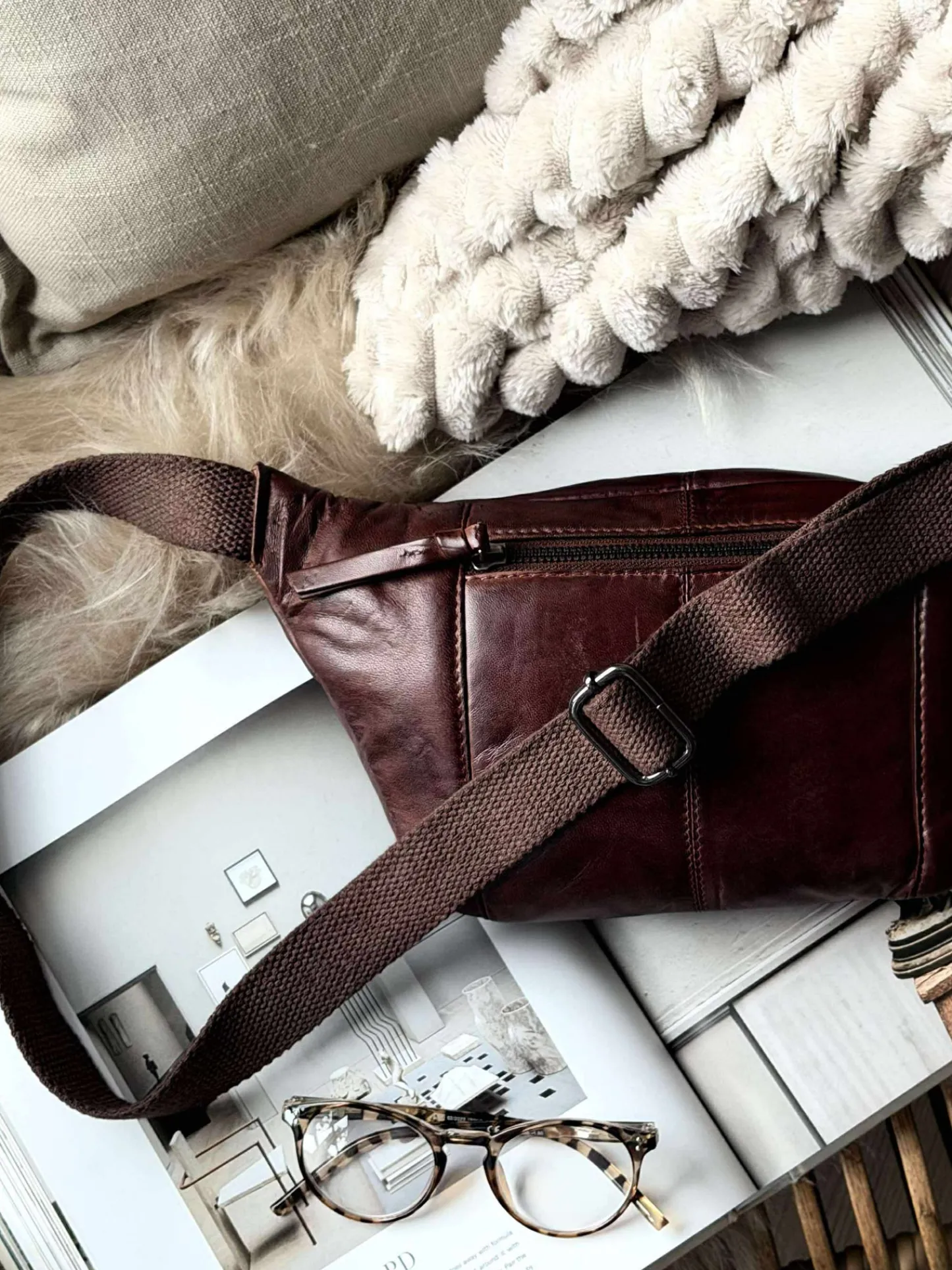 VIAMAJA Bumbag JUNE - New Dark cognac Hot