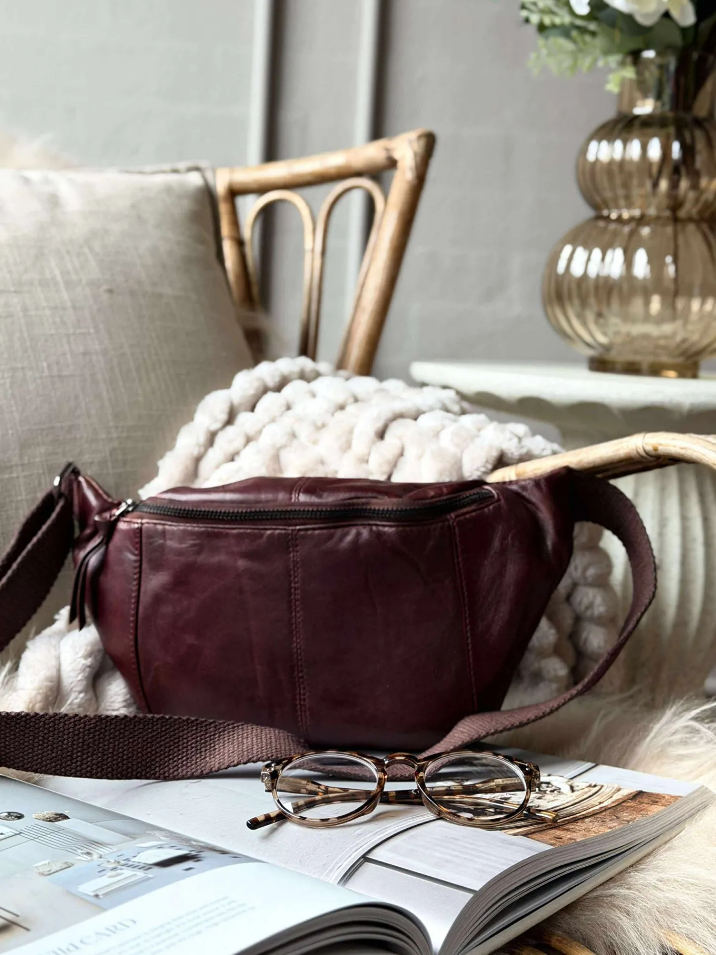 VIAMAJA Bumbag JUNE - New Dark cognac Hot