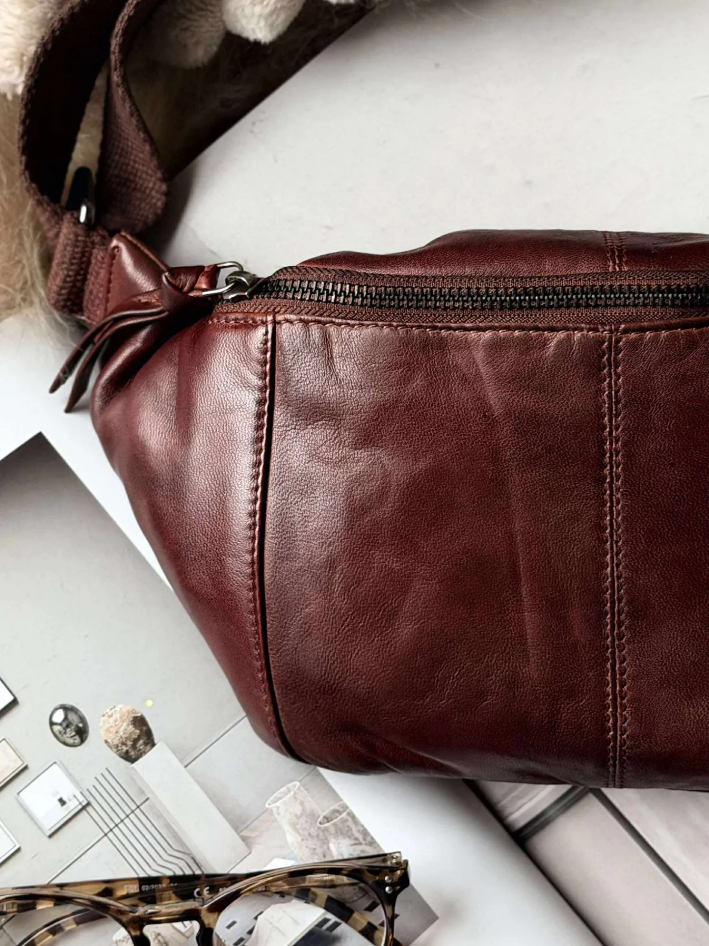 VIAMAJA Bumbag JUNE - New Dark cognac Hot