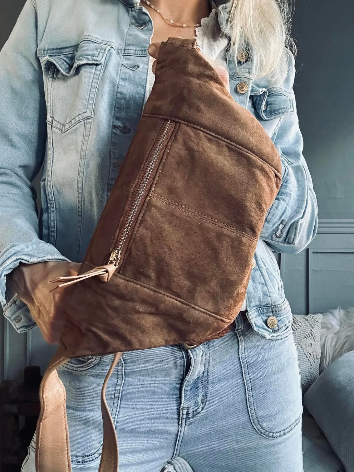 VIAMAJA Bumbag JUNE Ruskind - Caramel Outlet