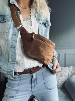 VIAMAJA Bumbag JUNE Ruskind - Caramel Outlet