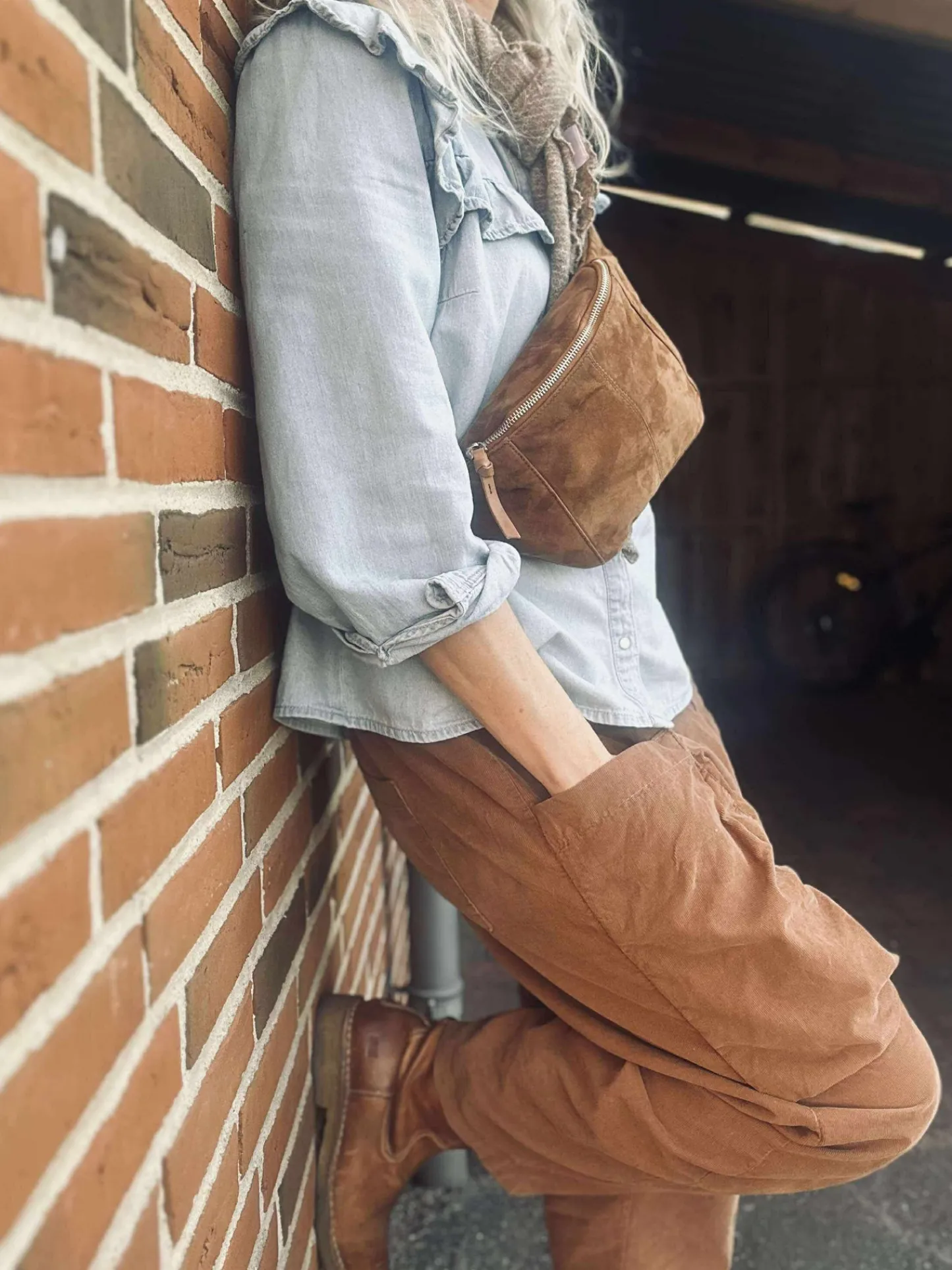 VIAMAJA Bumbag JUNE Ruskind - Caramel Outlet