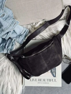 VIAMAJA Bumbag JUNE Ruskind - Coffee Brown Discount