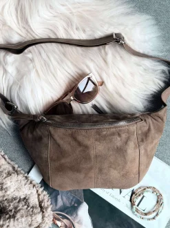 VIAMAJA Bumbag JUNE Ruskind - Nude brown Best