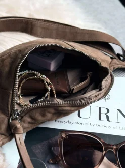 VIAMAJA Bumbag JUNE Ruskind - Nude brown Best
