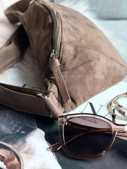 VIAMAJA Bumbag JUNE Ruskind - Nude brown Best