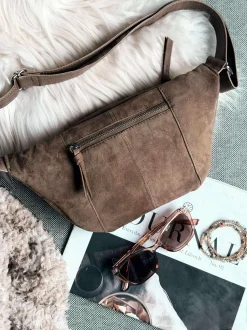VIAMAJA Bumbag JUNE Ruskind - Nude brown Best