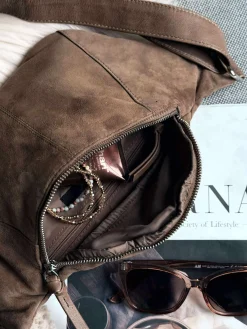 VIAMAJA Bumbag JUNE Ruskind - Nude brown Best