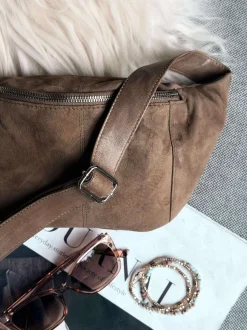VIAMAJA Bumbag JUNE Ruskind - Nude brown Best