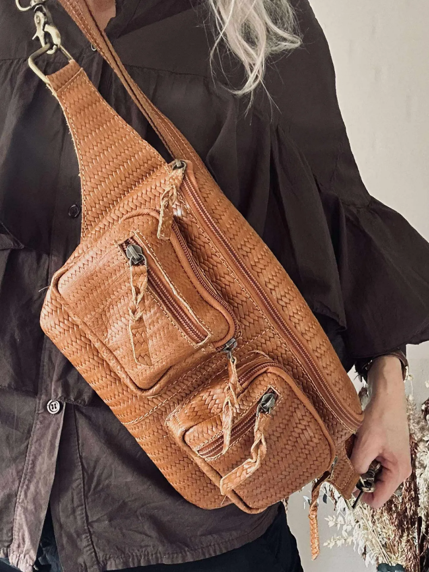VIAMAJA Bumbag Kaya - Cognac flet Hot