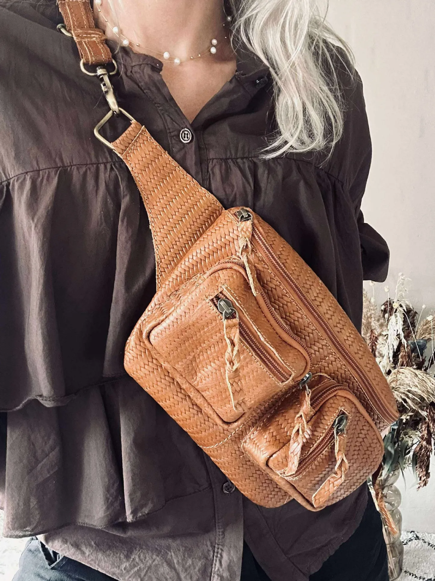 VIAMAJA Bumbag Kaya - Cognac flet Hot