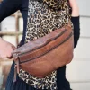 VIAMAJA Bumbag LOCK - Dark cognac Discount