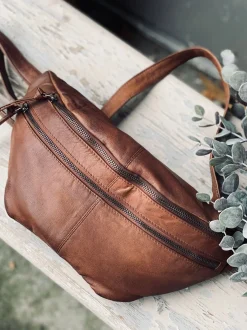 VIAMAJA Bumbag LOCK - Dark cognac Discount