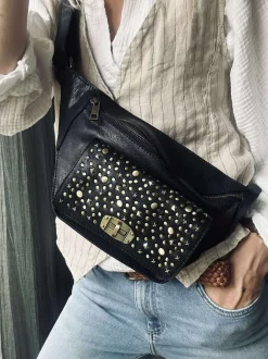 VIAMAJA Bumbag med nitter - Black Online